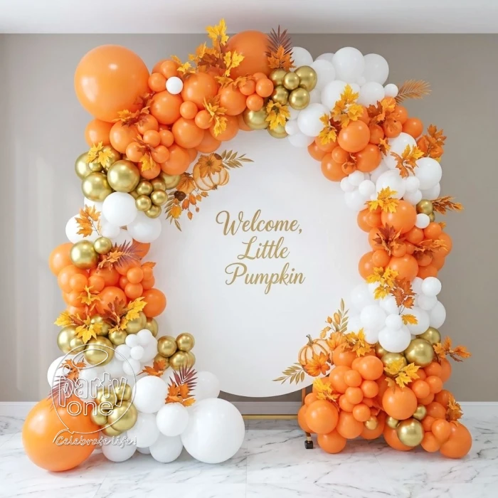 Colourful Autumn Birthday Balloon Decoration